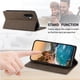 thumbnail image 5 of Funda tipo cartera con bloqueo RFID para Samsung Galaxy A56 Con tapa abatible, portatarjetas, cierre magnético, TPU y soporte Marrón, 5 of 6