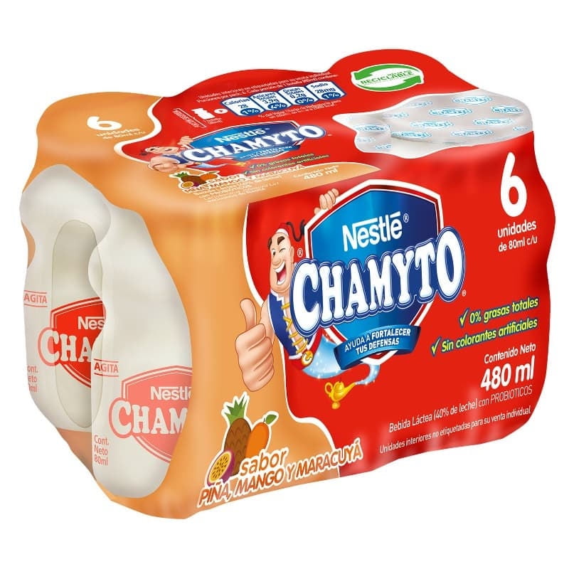 Probiótico Tutti-frutti Multipack 6 Un x 80 ml Chamyto