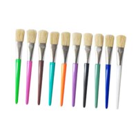 Magideal - Juego De 10 Pinceles De Colores Para Pintar, Pinceles Para Artistas, Manualidades Con Mangos, Pinceles Para Pintar Para Niños, Adultos, Dibujo En Edad