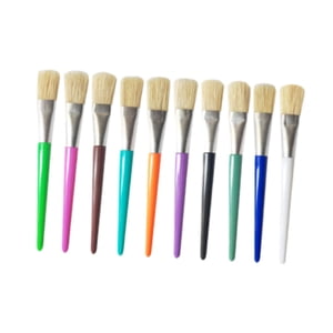 Magideal - Juego De 10 Pinceles De Colores Para Pintar, Pinceles Para Artistas, Manualidades Con Mangos, Pinceles Para Pintar Para Niños, Adultos, Dibujo En Edad