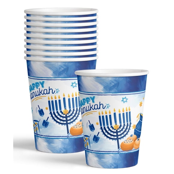 Vaso de papel Izzy 'n' Dizzy 272 ml Pack de 10 para Janucá
