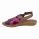 thumbnail image 3 of Sandalia Exs Confort Tiras Cuero Burdeo, 3 of 5