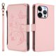 thumbnail image 2 of Funda Cartera Mariposa para [iPhone 14 Pro] con Soporte y Cremallera Rosa, 2 of 6