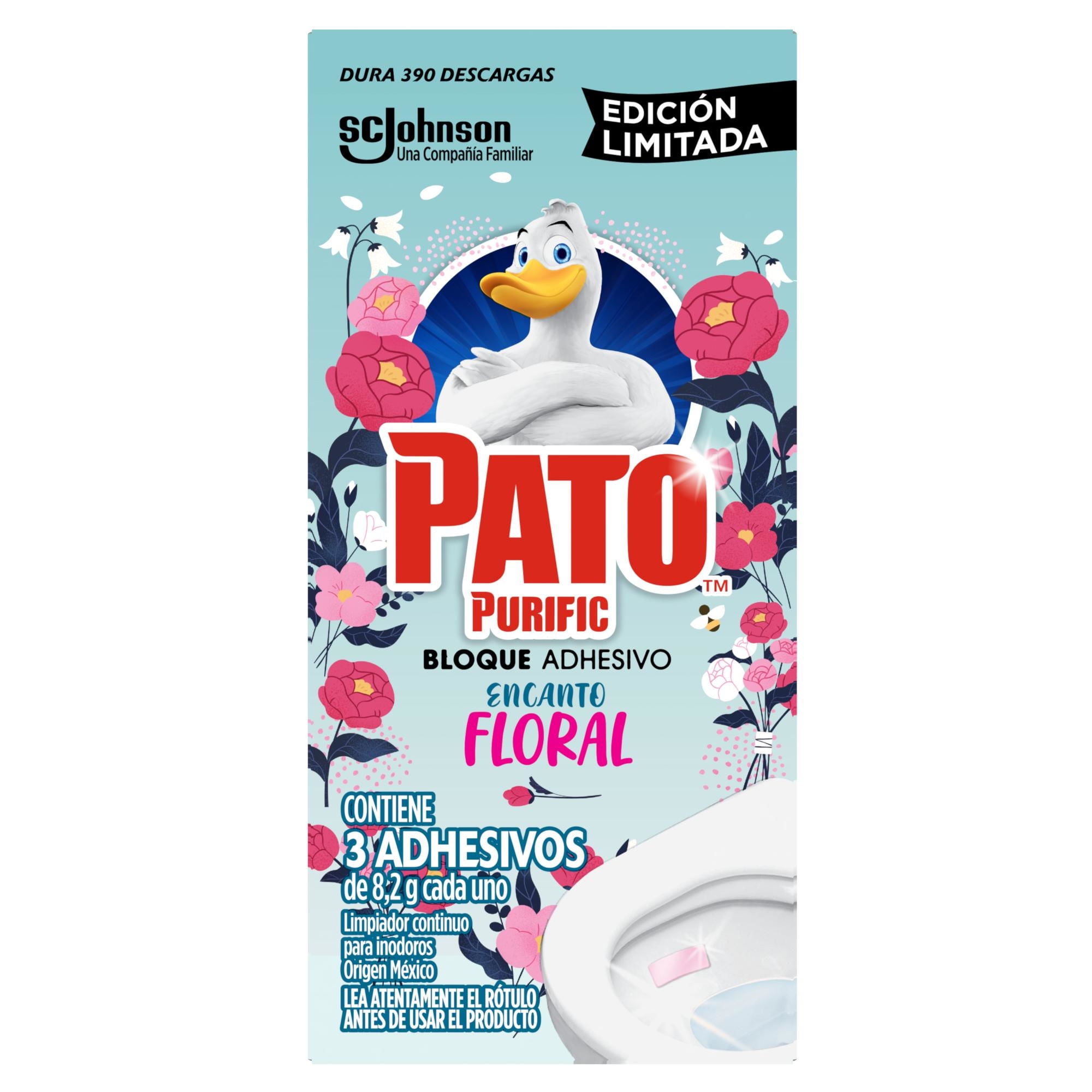 Disco Adhesivo Para Inodoro Encanto Floral 3 Un 24,6 g Pato Purific