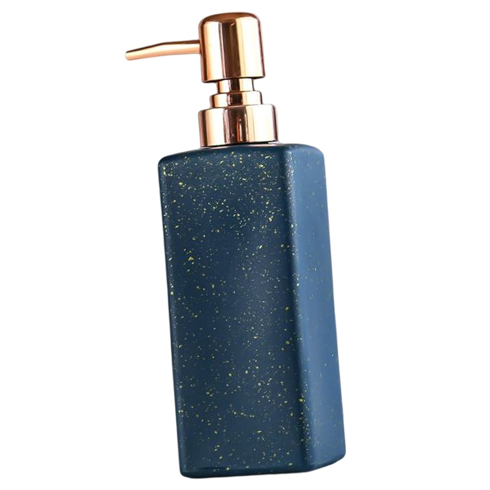 Bothyi - Dispensador De Loción Líquida, Botella Con Bomba De Lujo Para Cocina, Accesorios De Baño, Estampado Azul Punteado