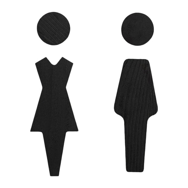 Señales para baños de hombres y mujeres, placas de señalización para baños, señales genéricas fáciles de usar para baños públicos, bares de hoteles