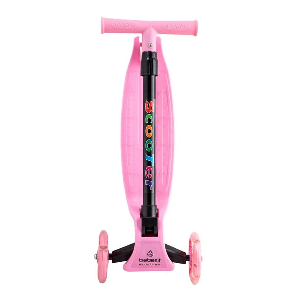 Scooter Monopatín en con Asiento Niña Plegable XT04 Rosa Lider