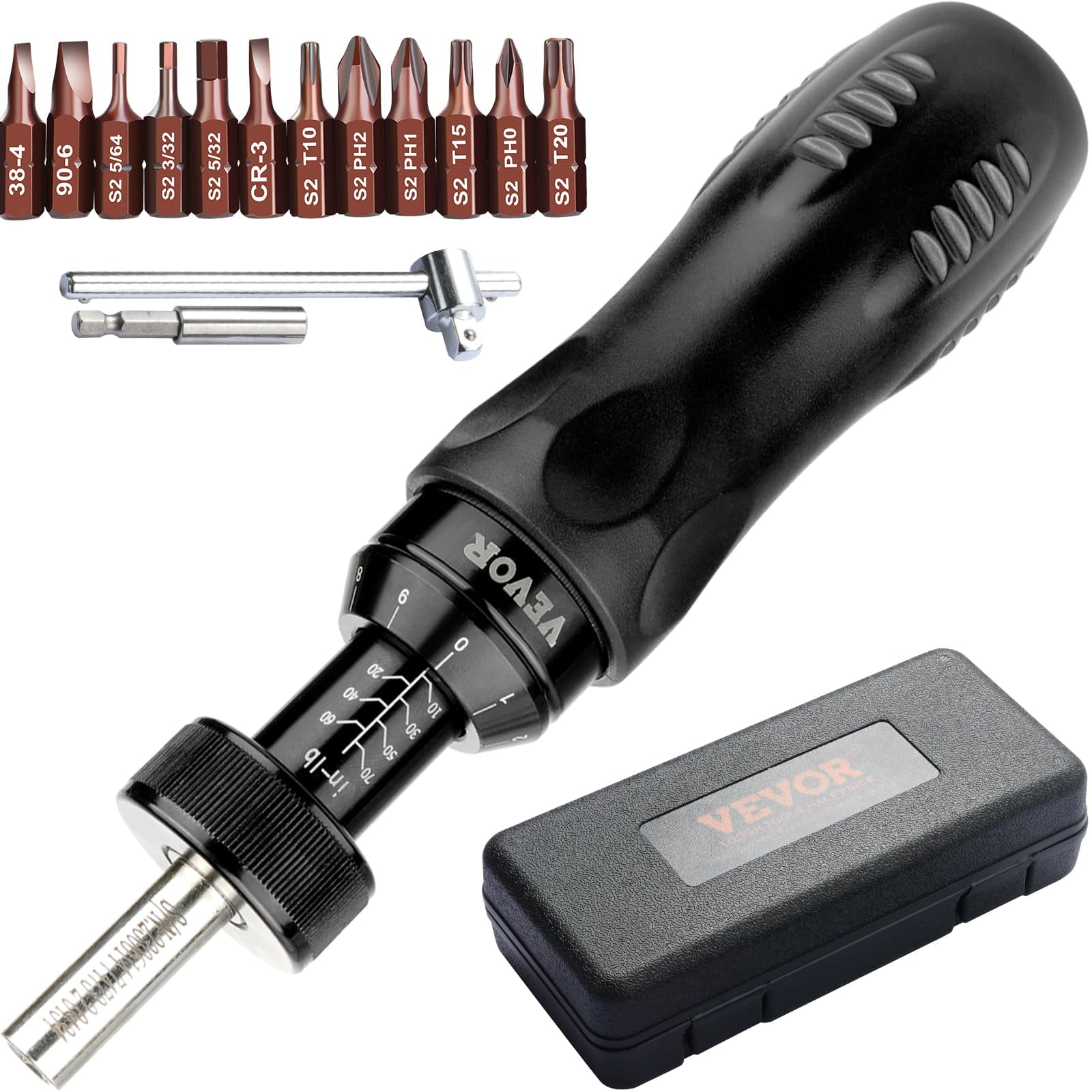 Destornillador Dinamométrico Vevor 1/4 Drive Para Electricistas, 10-70 Pulgadas/libras