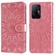 thumbnail image 2 of Funda tipo cartera FOXDOCK para Xiaomi 11T Pro , diseño girasol en relieve, cuero PU, cierre magnético, soporte y tarjetero, 2 of 5