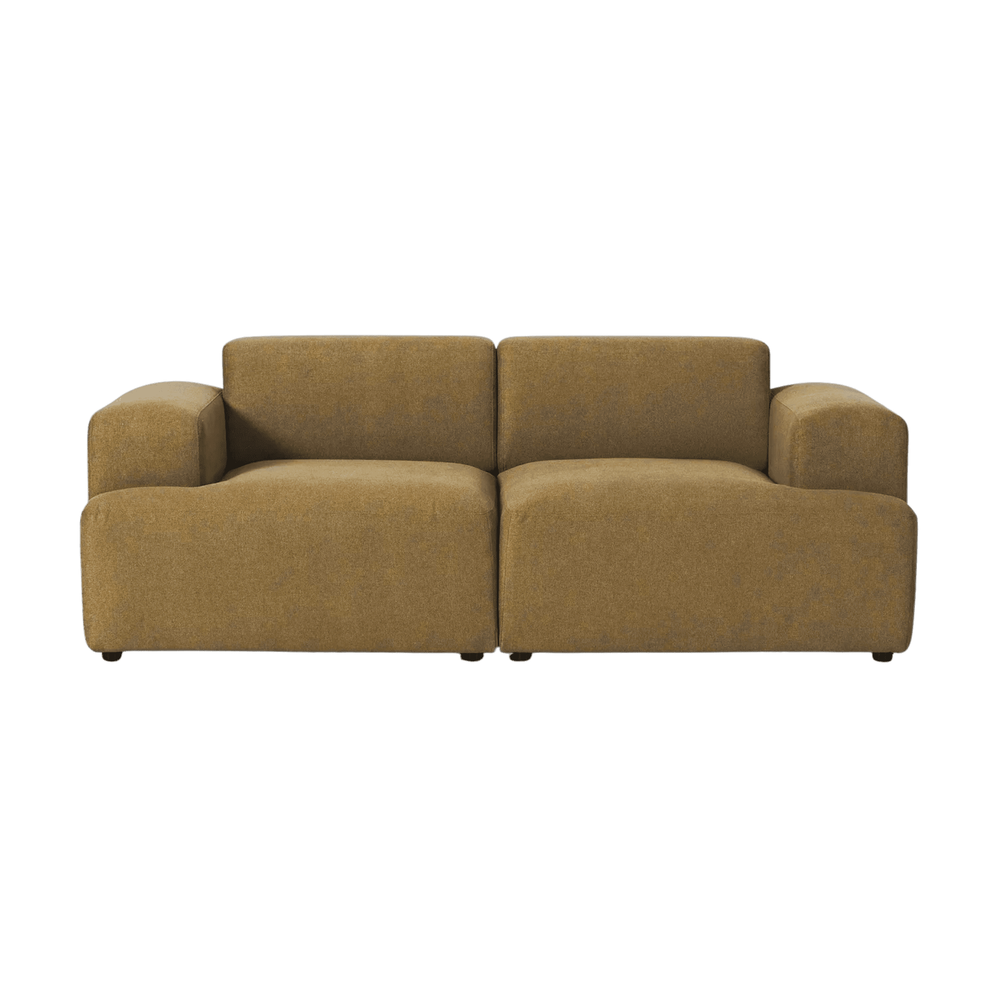 Franjawood - Sofa Gaspar 2 Cuerpo Mostaza