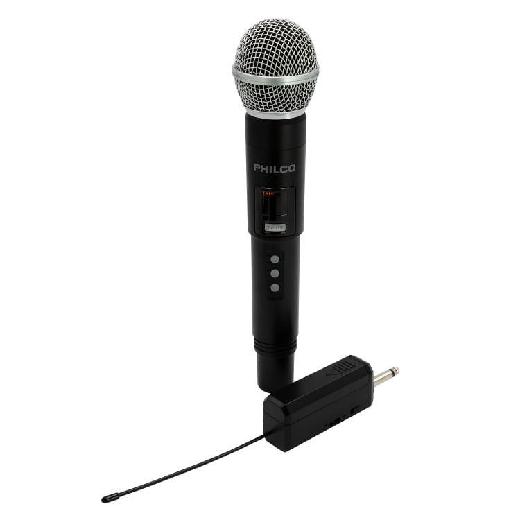 Philco - Set 2 Microfonos Inal. Uhf Pro Recargables