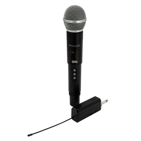 Philco - Set 2 Microfonos Inal. Uhf Pro Recargables