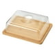 thumbnail image 4 of Plato De Mantequilla De Bambú Con Tapa Transparente, Soporte Moderno Para Queso, Para Refrigerador, 4 of 5