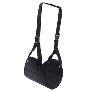Magideal - Hamaca De Viaje Para Pies, Reposapiés, Altura Ajustable, Cabestrillo Para Pies Debajo Del Escritorio, Reposapiés De Avión, Hamaca Para Piernas Para Negro