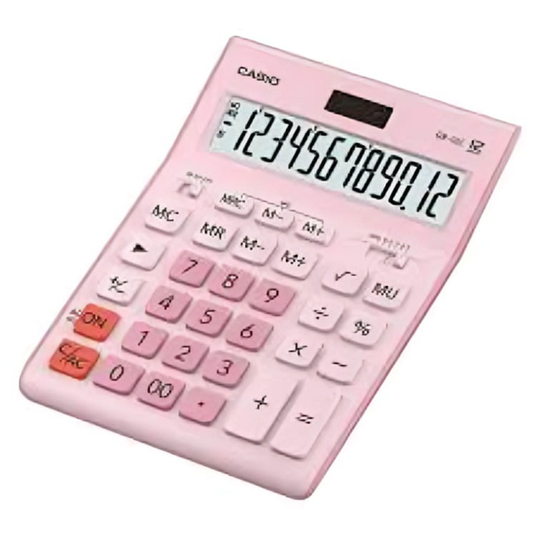 Calculadora Casio Tipo Mini Escritorio Gr-12c Rosa