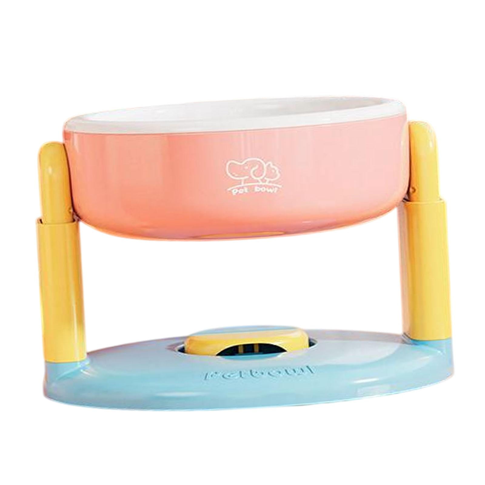 Ioensy - Comedero Para Mascotas Con Altura Ajustable, Dispensador De Agua, Cuenco Antideslizante Para Perros, Color Rosa