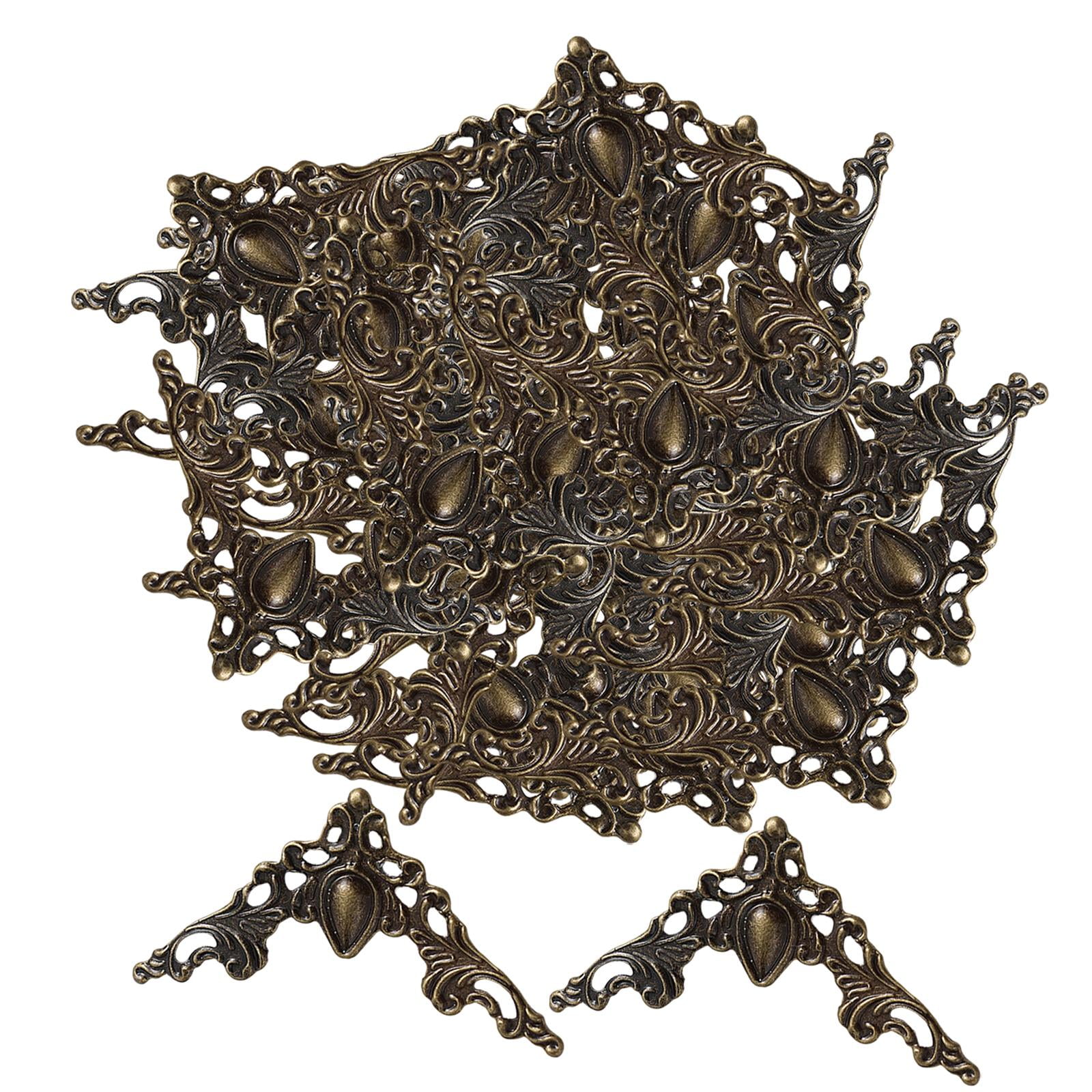 Bothyi - 100x Soportes De Esquina Protector De Esquina De Metal Decoración De Álbum Verde Bronce