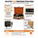 thumbnail image 3 of Cable de alimentación vhbw 5V 2A 1,8 m para tocadiscos Crosley, 3 of 9