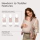 thumbnail image 4 of Portabebés Infantino 7‑18 kg Ergonomico Color Arena Negra, 4 of 8