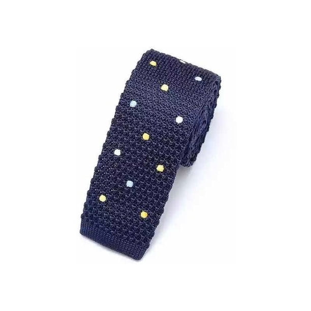 Corbata Con Diseño De Hilo - Tejida Estilo Moda Vintage