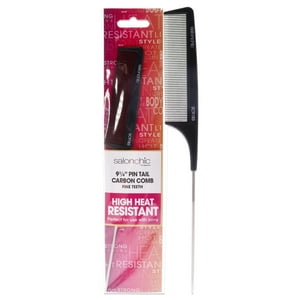 Salonchic - Peine De Carbono Con Cola De Alfiler Resistente Al Alto Calor - Dientes Finos De Para Unisex - Peine