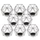 thumbnail image 3 of 8Pcs 3D Geometric Candelero de la boda Votive Candel Tealight Holder Negro, 3 of 5