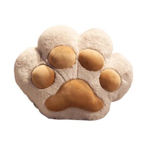 Bothyi - Manta De Almohada Con Forma De Pata De Gato, Bonito Regalo, Juego De Almohada Para La Siesta Para Dormitorio, Hogar, Avión, Marrón Claro