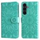 thumbnail image 1 of Funda tipo cartera FOXDOCK para Samsung Galaxy S25 FE , diseño girasol en relieve, cuero PU, cierre magnético, soporte y tarjetero, 1 of 5