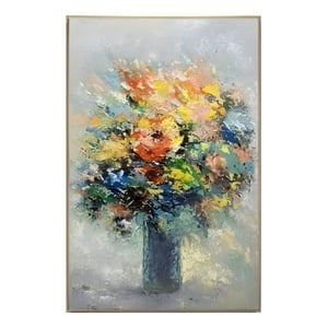 Genérico - Cuadro Decorativo Flores Vibrantes Relieve Adorno Pared Jhn