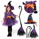 thumbnail image 1 of Disfraz de bruja de Spooktacular Creations, naranja y morado, niña de 3 a 4 años, 1 of 9