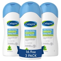 Gel De Baño Cetaphil Ultra Suave Refrescante, 500 Ml, Paquete De 3