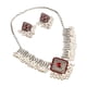 thumbnail image 1 of Conjunto De Aretes De Collar Vintage Magnífico De Moda Para Fiesta De Aniversario De Graduación Rombo Rojo, 1 of 5