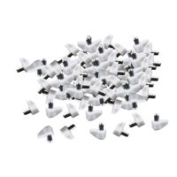 Magideal - 100 Piezas De Pasadores De Estante, Clavijas De Soporte Para Muebles De Gabinete, Soporte De Estantes, Pernos De Estante De Repuesto Para Armario, , Blanco