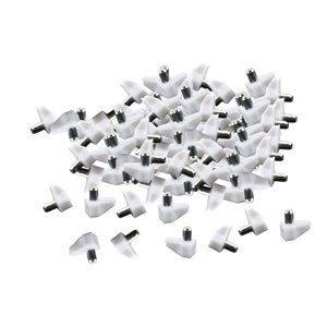 Magideal - 100 Piezas De Pasadores De Estante, Clavijas De Soporte Para Muebles De Gabinete, Soporte De Estantes, Pernos De Estante De Repuesto Para Armario, , Blanco