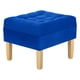 thumbnail image 2 of Pouf Wood 1c Felpa 05 Azul Rey, 2 of 4