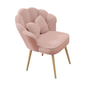 Magideal - Silla De Tocador Giratoria De 360 Grados, Silla De Oficina, Silla Lateral, Silla De Salón, Silla De Escritorio De Terciopelo, Silla De Maquillaje Pa Rosa