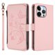thumbnail image 2 of Funda Cartera Mariposa para [iPhone 13 Pro] con Soporte y Cremallera Rosa, 2 of 6