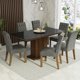 thumbnail image 1 of Juego de Comedor Madesa Geórgia con 6 Sillas Marrón/Negro/Silver, 1 of 9