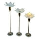 thumbnail image 1 of Set 3 Portavelas Decorativo Flor Pétalos Adorno Hogar Jhn, 1 of 3