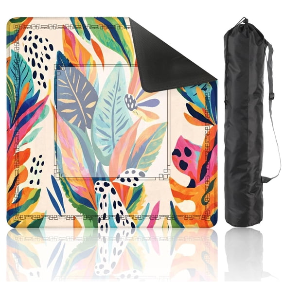 Tapete Para Mahjong Modern Exotic Floral Jungle Collage