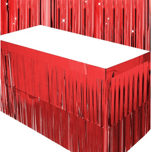 Genérico - Mantel Faldón Flecos Decorativo Metalizado