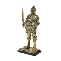 Bothyi - Estatua De Caballero Escultura Creativa Vintage Para Centro De Mesa Escritorio Entrada Oro