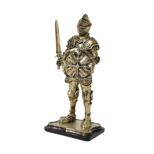 Bothyi - Estatua De Caballero Escultura Creativa Vintage Para Centro De Mesa Escritorio Entrada Oro
