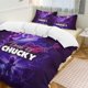 thumbnail image 2 of Bride of Chucky Bedding Set Duvet Cover Comfortable and Lightweight Cartoon Bedding 3 Piece Bed Set, 2 of 5