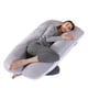 thumbnail image 1 of Almohada para embarazadas, almohada en forma de U desmontable y lavable, cojín grande, almohada de cintura, 1 of 5