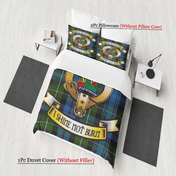 Scottish MACKENZIE Family Crest And Motto Pattern Three-Piece Set Soft And Comfortable Bedding Set