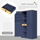 thumbnail image 2 of [Assembly Video Provided]TOPMAX 40.2x20x71.3inch High Freestanding Kitchen Pantry Large Cupboard Storage Cabinet with 2 Drawers, 2 Adjustable Shelves, 8 Door Shelves for Kitchen, Dining Room,Blue, 2 of 3
