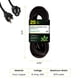 thumbnail image 2 of Cable de extensión Go Green Power GG-13825BK 14/3 SJTW 7,6 m negro, 2 of 7