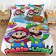 thumbnail image 1 of Super Mario 3-Piece Comforter Set for Bedroom Super Mario Bedding Set for Kids Adults Soft Microfiber Duvet Cover Set with Zipper Closure, 1 of 5