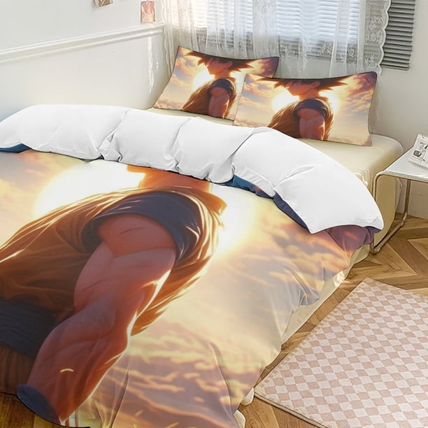 DRAGON BALLCartoon Collection 3-Piece Comforter Set, Personalized Bedding Decor for Kids And Teens Bed Sheets